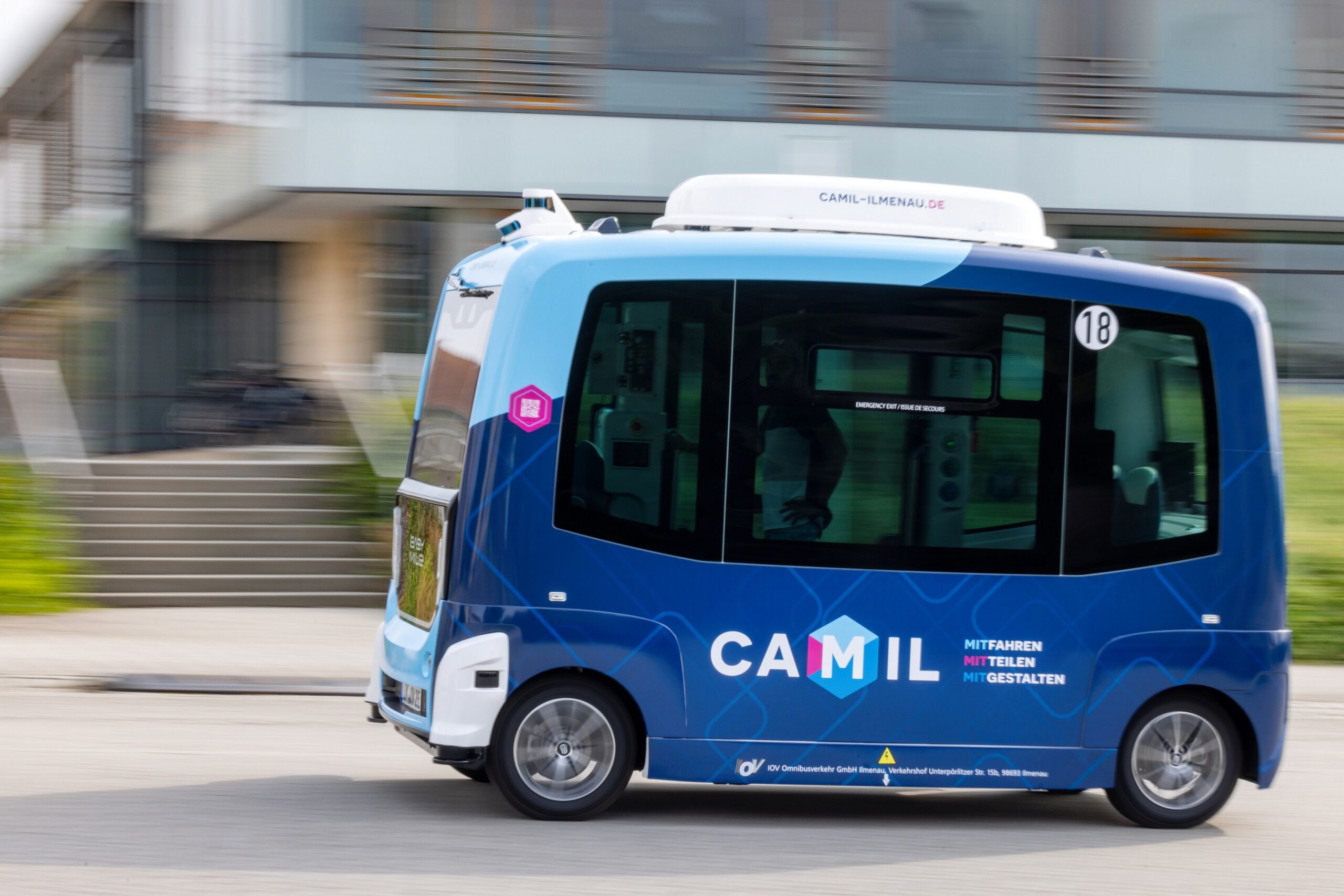 CAMIL - ein kleiner fahrerloser Shuttlebus als Verkehrsangebot der Stadt Ilmenau