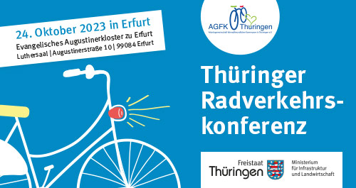 Einladungstext: 24. Oktober 2023 zur Thüringer Radverkehrskonferenz